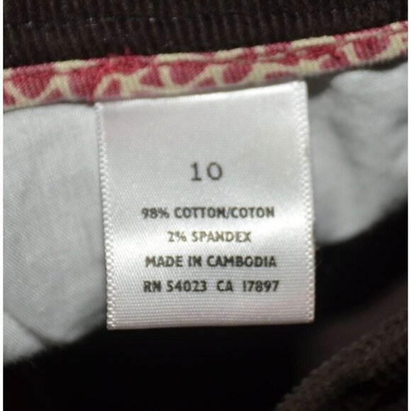 Old Navy Ladies Brown Mid-Rise Corduroy Wide Leg Pants Size 10 Stretch Casual - Picture 8 of 9